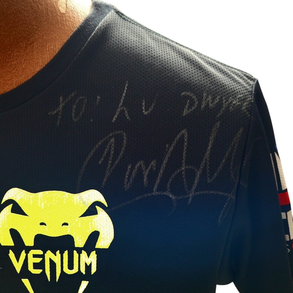 Jose Aldo Junior Autographed Venum Shirt/Jersey Size Large UFC Muay Thai Brazil
